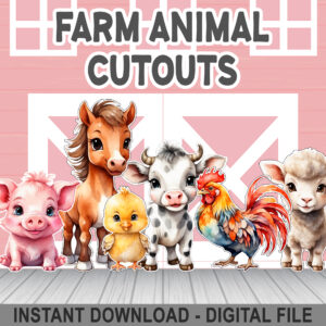 Farm Animal Cutout Props