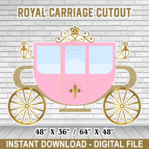 Royal Carriage Cutout – Pink –  48”x 36”/ 64”x 48”