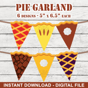 Pie Garland Bunting Banner - 6 designs
