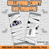 Halloween Candy Bar Wrappers – Mummy
