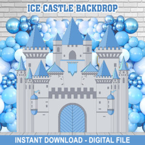Ice Castle Cutout Backdrop – 8x8ft