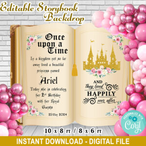 Storybook Backdrop – Editable – 10x8ft / 8x6ft